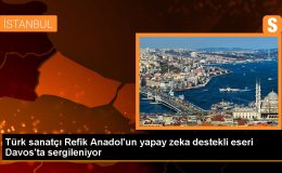 Refik Anadol, yapay zeka modeliyle doğayı temel alan eserini sergiliyor