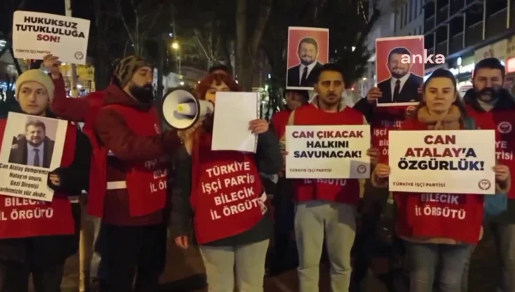 TİP Milletvekili Can Atalay’ın düşürülmesi Bilecik’te protesto edildi