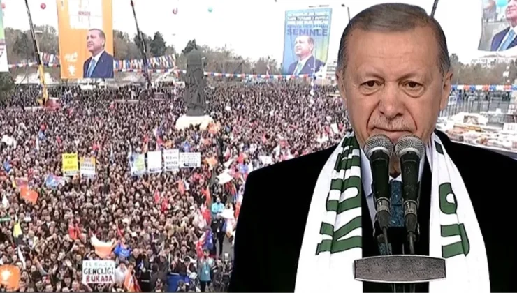 Cumhurbaşkanı Erdoğan’dan Konya’da gövde gösterisi! Seçim mitingine 110 bin kişi katıldı