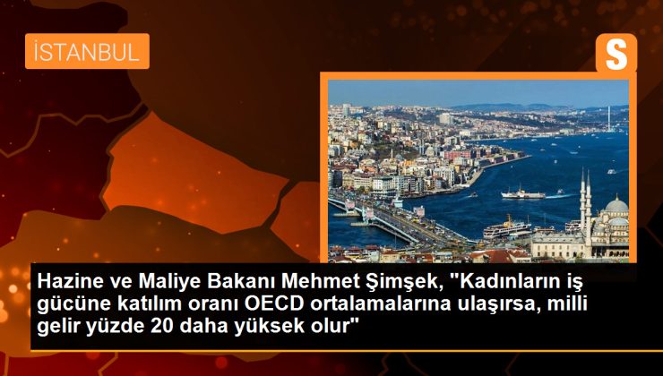 Hazine ve Maliye Bakanı Mehmet Şimşek, “Kadınların iş gücüne katılım oranı OECD ortalamalarına ulaşırsa, milli gelir yüzde 20 daha yüksek olur”