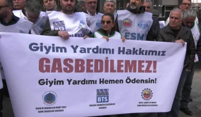 Kamu Emekçileri, Giyim Yardımının Gasp Edilmesini Protesto Etti