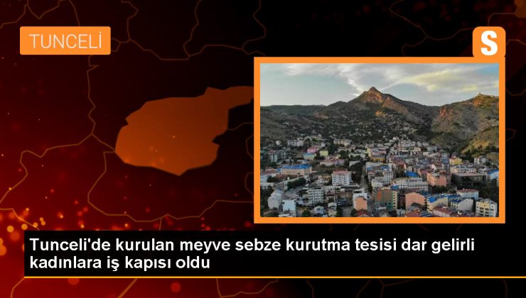 Tunceli’de kurulan tesiste çalışan kadınlar, kurutulmuş meyve ve sebzeleri satarak kazanç sağlıyor