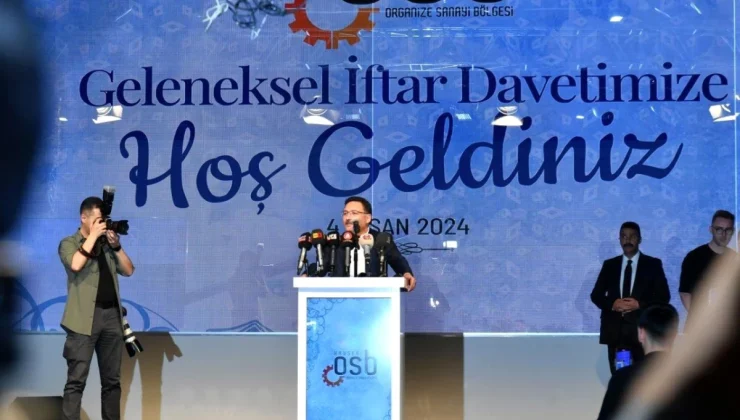 Kayseri OSB Başkanı Mehmet Yalçın, iftar programında konuştu