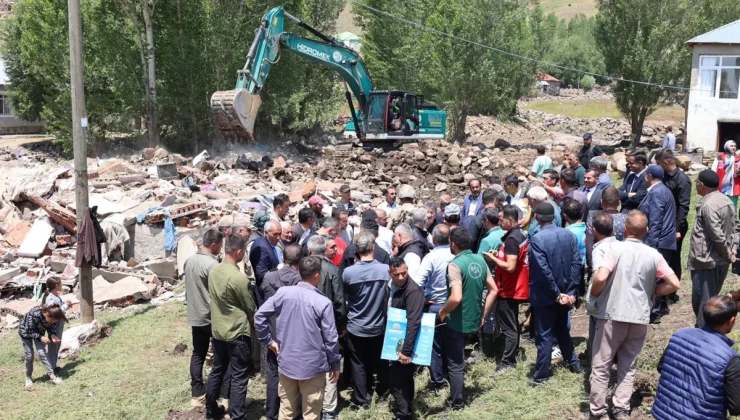 AFAD Başkanı Erzurum’da sel incelemelerinde bulundu