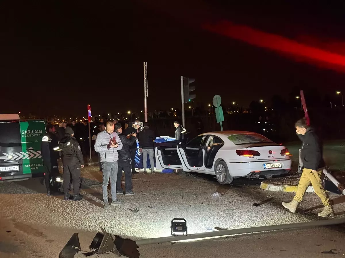 Adana’da otomobilin çarpması sonucu şehit olan polis için tören düzenlendi